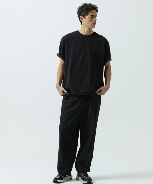 SLICK(スリック)の「【SLICK/スリック】Color Scheme Plating Reversible T-Shirt/カラー スキーム プレーティング リバーシブル Tシャツ(Tシャツ/カットソー・メンズ・ベージュ/ブラック/カーキ・1/2/3)」の9枚目の写真