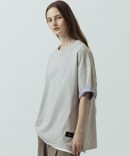 SLICK(スリック)の「【SLICK/スリック】Color Scheme Plating Reversible T-Shirt/カラー スキーム プレーティング リバーシブル Tシャツ(Tシャツ/カットソー・メンズ・ベージュ/ブラック/カーキ・1/2/3)」の22枚目の写真