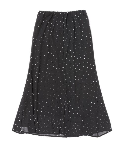 Ritzy（リッツィー）の「シアーポルカドット柄 ロング丈 マーメイドスカート（スカート・レディース・ブラック/レッド・M/L）」の3枚目の写真