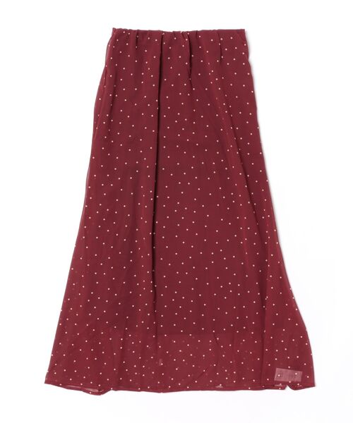 Ritzy（リッツィー）の「シアーポルカドット柄 ロング丈 マーメイドスカート（スカート・レディース・ブラック/レッド・M/L）」の5枚目の写真