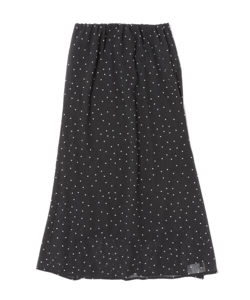 Ritzy（リッツィー）の「シアーポルカドット柄 ロング丈 マーメイドスカート（スカート・レディース・ブラック/レッド・M/L）」の4枚目の写真