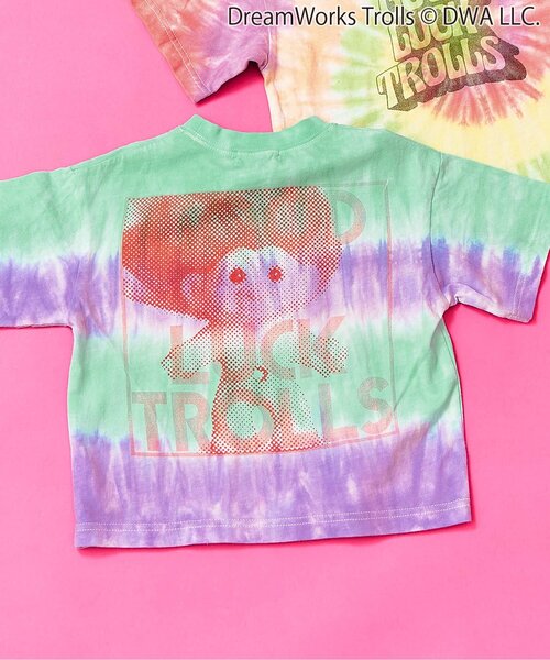 F.O.KIDS(エフオーキッズ)の「トロールズ タイダイTシャツ(Tシャツ/カットソー・キッズ・パープル/レインボー・150/140/130/120/110/100/90/80)」の2枚目の写真