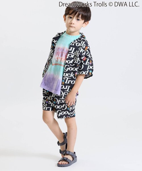 F.O.KIDS(エフオーキッズ)の「トロールズ タイダイTシャツ(Tシャツ/カットソー・キッズ・パープル/レインボー・150/140/130/120/110/100/90/80)」の4枚目の写真