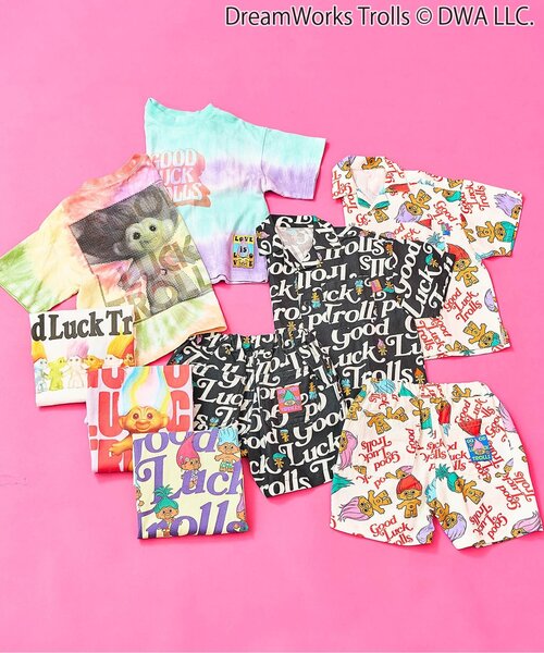 F.O.KIDS(エフオーキッズ)の「トロールズ タイダイTシャツ(Tシャツ/カットソー・キッズ・パープル/レインボー・150/140/130/120/110/100/90/80)」の11枚目の写真