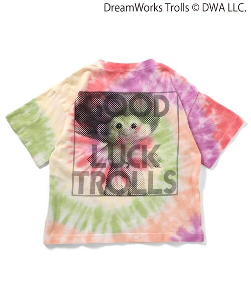 F.O.KIDS(エフオーキッズ)の「トロールズ タイダイTシャツ(Tシャツ/カットソー・キッズ・パープル/レインボー・150/140/130/120/110/100/90/80)」の6枚目の写真
