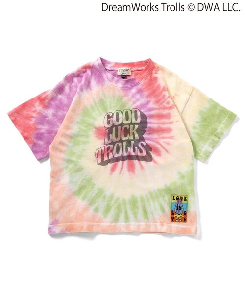 F.O.KIDS(エフオーキッズ)の「トロールズ タイダイTシャツ(Tシャツ/カットソー・キッズ・パープル/レインボー・150/140/130/120/110/100/90/80)」の5枚目の写真