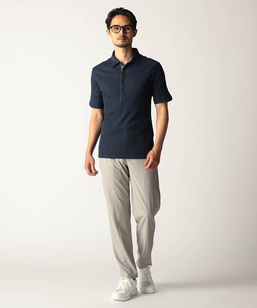 NICOLE CLUB FOR MEN(ニコルクラブフォーメン)の「シアーマイクロチェックイージーパンツ(その他パンツ・メンズ・グレー/ブラック/ブルー・XL/S/L/M)」の4枚目の写真