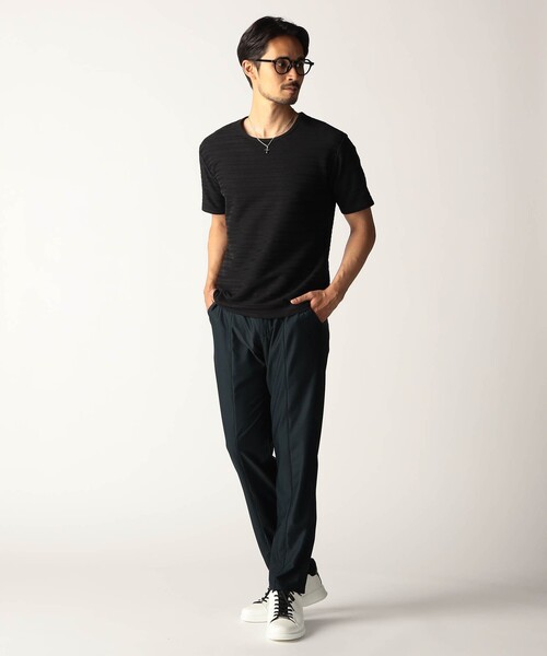 NICOLE CLUB FOR MEN(ニコルクラブフォーメン)の「シアーマイクロチェックイージーパンツ(その他パンツ・メンズ・グレー/ブラック/ブルー・XL/S/L/M)」の6枚目の写真