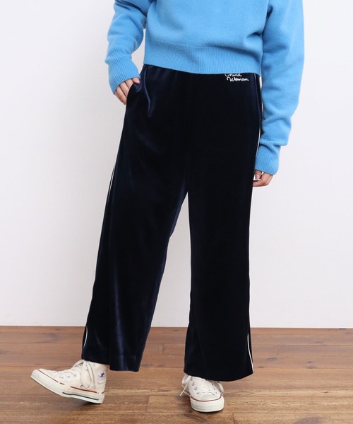 CHILD WOMAN（チャイルドウーマン）の「ベロアラインパンツ（その他パンツ・レディース・ネイビー/ピンク・FREE）」の17枚目の写真