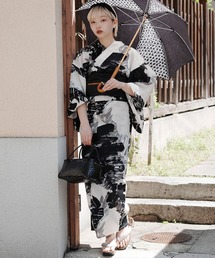 セール】KEITAMARUYAMA × Ameri BLACK FLOWER YUKATA（浴衣）｜Ameri
