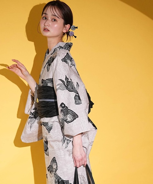 utatane(ウタタネ)の「2026新作 選べる浴衣3点セット ニコアンティークオリジナル(浴衣・レディース・ブラック系1/ブラック系3/ベージュ系2/パープル系1/グレー系1/ブラック系4/ベージュ系1/パープル系2/ブラック系5/パープル系3/グリーン系1/ピンク系1/ブラック系2・FREE)」の16枚目の写真