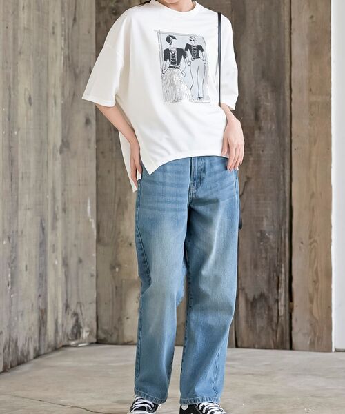 rps（アールピーエス）の「ペアースパンコールＧｉｒｌワイドＴ（Tシャツ/カットソー・レディース・ライトグレー/ブラック/オフホワイト・フリー）」の7枚目の写真