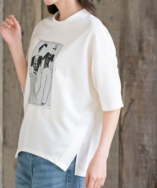 rps（アールピーエス）の「ペアースパンコールＧｉｒｌワイドＴ（Tシャツ/カットソー・レディース・ライトグレー/ブラック/オフホワイト・フリー）」の8枚目の写真