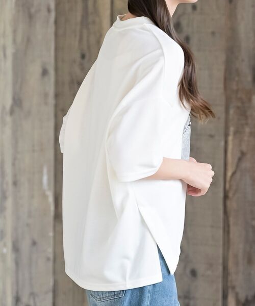 rps（アールピーエス）の「ペアースパンコールＧｉｒｌワイドＴ（Tシャツ/カットソー・レディース・ライトグレー/ブラック/オフホワイト・フリー）」の10枚目の写真