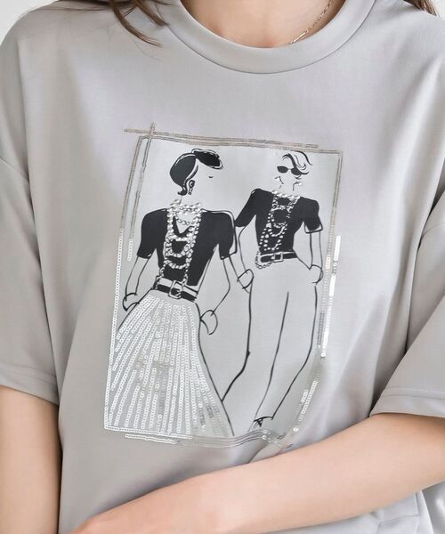 rps（アールピーエス）の「ペアースパンコールＧｉｒｌワイドＴ（Tシャツ/カットソー・レディース・ライトグレー/ブラック/オフホワイト・フリー）」の19枚目の写真