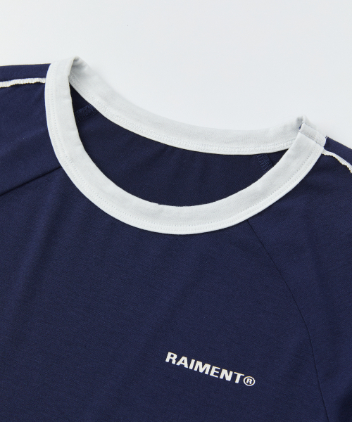 RAIMENT(レイメント)の「(W) ウィメンズパイピングシャーリングクロップロングスリーブ_ネイビー(Tシャツ/カットソー・レディース・その他・WS/WM)」の5枚目の写真
