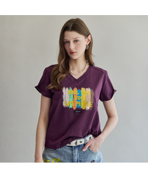 pierre cardin 紫 Vネック 半袖Tシャツ 楽天市場】Vネック（カラーパープル）（Tシャツ・カットソー｜トップス