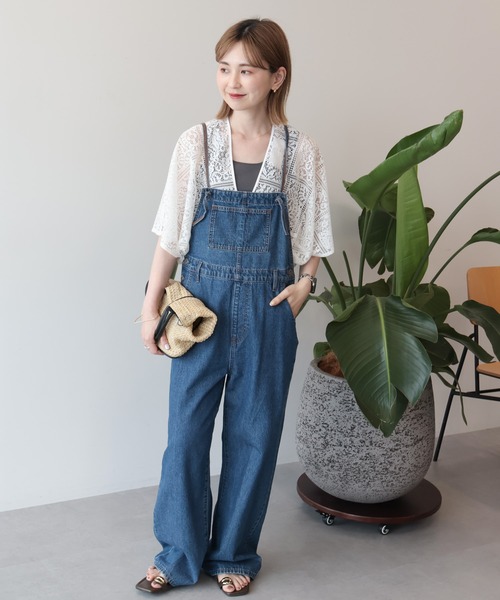 AMERICAN HOLIC(アメリカンホリック)の「ミドルオンスデニムサロペット(サロペット/オーバーオール・レディース・ワンウォッシュ/ライトインディゴブルー・L/M)」の9枚目の写真