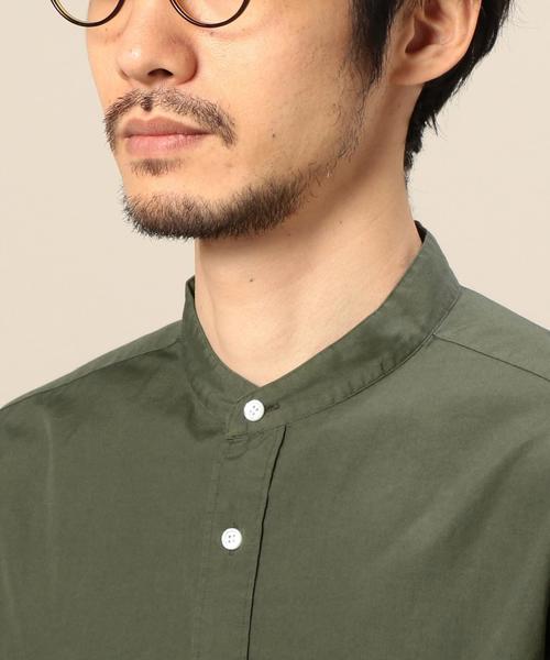 BEAUTY&YOUTH UNITED ARROWS(ビューティーアンドユースユナイテッドアローズ)の「BY ブロード バンドカラーシャツ◆(シャツ/ブラウス・メンズ・オリーブ/ホワイト・LARGE/SMALL/X-SMALL/X-LARGE/MEDIUM)」の8枚目の写真