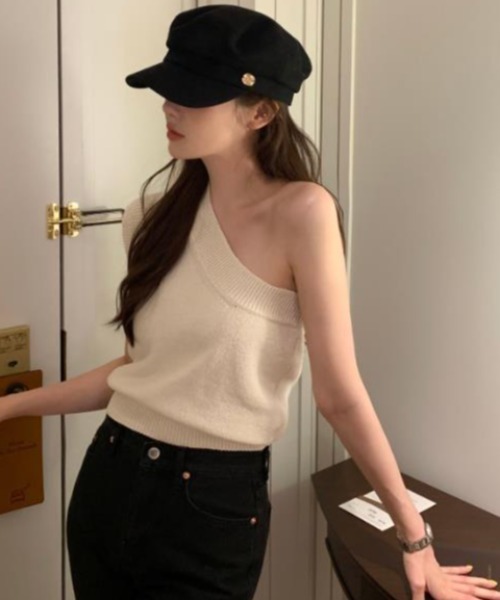 semplice(センプリチェ)の「Tシャツ【韓国ファッション】(Tシャツ/カットソー・レディース・ブラック/ベージュ/ピンク/ホワイト・F)」の9枚目の写真