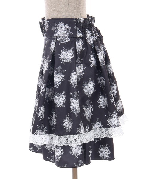 axes femme POETIQUE(アクシーズファムポエティック)の「ローズブーケ柄ミドルSK(スカート・レディース・ネイビー/ワイン/ブラック・MEDIUM)」の18枚目の写真