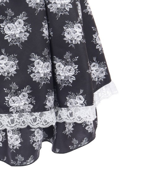axes femme POETIQUE(アクシーズファムポエティック)の「ローズブーケ柄ミドルSK(スカート・レディース・ネイビー/ワイン/ブラック・MEDIUM)」の15枚目の写真