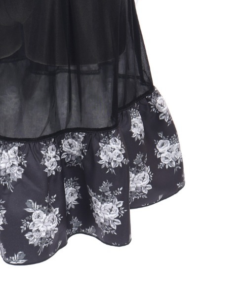 axes femme POETIQUE(アクシーズファムポエティック)の「ローズブーケ柄ミドルSK(スカート・レディース・ネイビー/ワイン/ブラック・MEDIUM)」の12枚目の写真