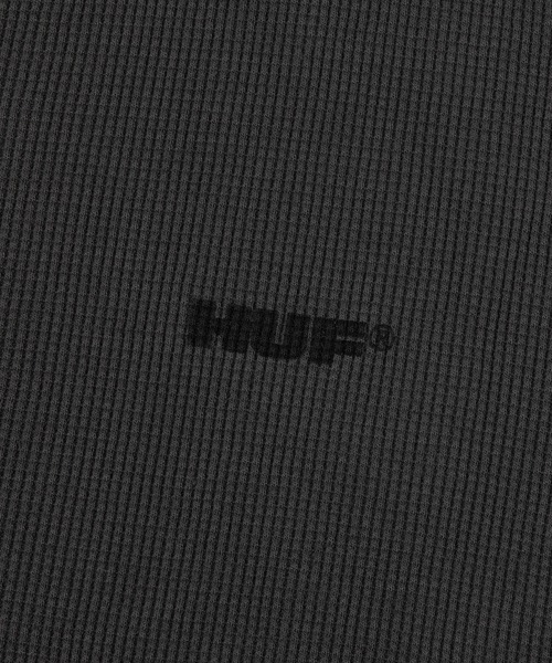 HUF（ハフ）の「ALL CAPS THERMAL CREW（Tシャツ/カットソー・メンズ・ネイビー/カモフラージュ/ブラック・S/M/L/XL）」の9枚目の写真