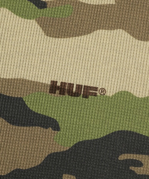 HUF（ハフ）の「ALL CAPS THERMAL CREW（Tシャツ/カットソー・メンズ・ネイビー/カモフラージュ/ブラック・S/M/L/XL）」の17枚目の写真