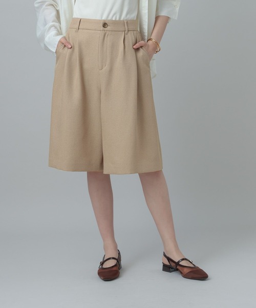 GLOBAL WORK（グローバルワーク）の「MATINEE LINE/カラミリネンライクハーフパンツ/670039（その他パンツ・レディース・ブラック×ホワイト/ベージュ/ブラウン系8・MEDIUM/LARGE）」の21枚目の写真