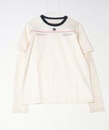 ESSENTIAL | フラワーレースレイヤードトップス(Tシャツ/カットソー)