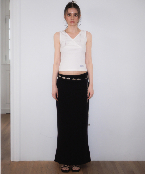ROSEFRANTZ（ロゼフランツ）の「Wrap V-neck sleeveless [Ivory]（Tシャツ/カットソー・レディース・アイボリー・OS）」の6枚目の写真