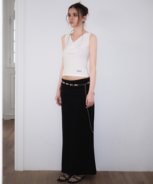 ROSEFRANTZ（ロゼフランツ）の「Wrap V-neck sleeveless [Ivory]（Tシャツ/カットソー・レディース・アイボリー・OS）」の5枚目の写真