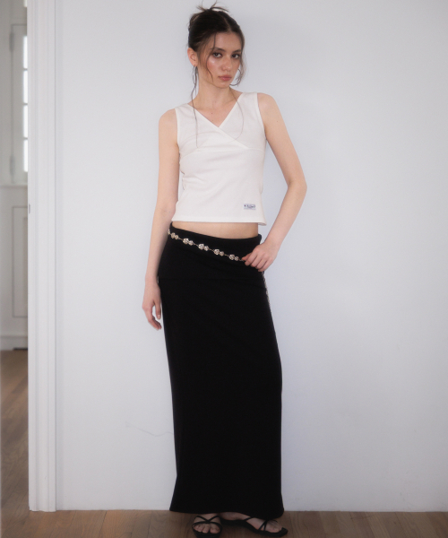 ROSEFRANTZ（ロゼフランツ）の「Wrap V-neck sleeveless [Ivory]（Tシャツ/カットソー・レディース・アイボリー・OS）」の3枚目の写真