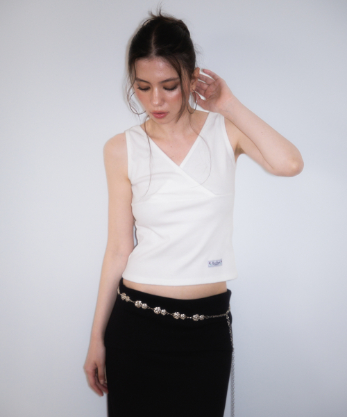 ROSEFRANTZ（ロゼフランツ）の「Wrap V-neck sleeveless [Ivory]（Tシャツ/カットソー・レディース・アイボリー・OS）」の9枚目の写真