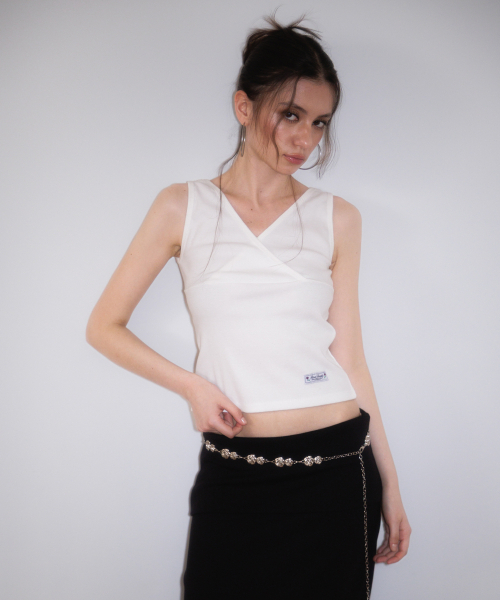 ROSEFRANTZ（ロゼフランツ）の「Wrap V-neck sleeveless [Ivory]（Tシャツ/カットソー・レディース・アイボリー・OS）」の7枚目の写真