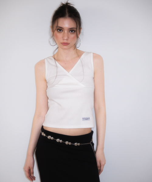ROSEFRANTZ（ロゼフランツ）の「Wrap V-neck sleeveless [Ivory]（Tシャツ/カットソー・レディース・アイボリー・OS）」の12枚目の写真