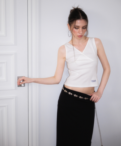 ROSEFRANTZ（ロゼフランツ）の「Wrap V-neck sleeveless [Ivory]（Tシャツ/カットソー・レディース・アイボリー・OS）」の10枚目の写真