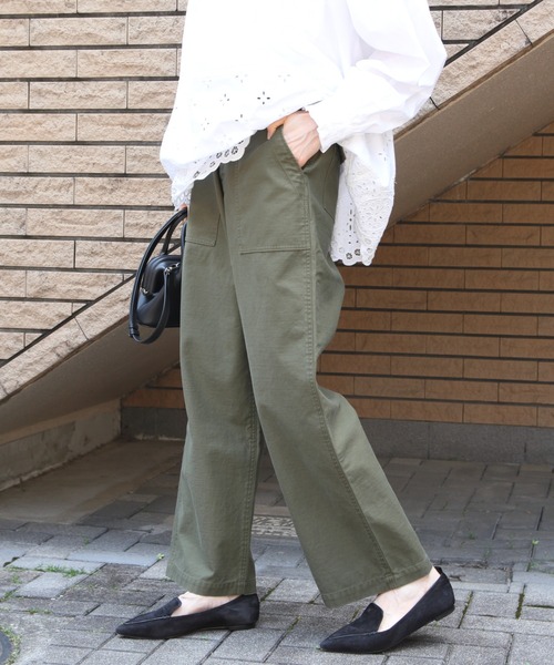 THE SHINZONE(ザ シンゾーン)の「THE SHINZONE/シンゾーン ストレートベイカーパンツ STRAIGHT BAKER PANTS 26AMSPA01(カーゴパンツ・レディース・カーキ・36/34/32)」の6枚目の写真