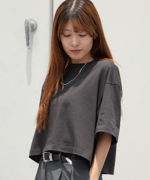 ROOPTOKYO(ループトウキョウ)の「ハイグレードコットン 5.6oz ショートTシャツ トップス 半袖 レディース ユニセックス 2026年 夏 夏服(Tシャツ/カットソー・レディース・ホワイト/ブラック/チャコール/ライトピンク・M/L)」の22枚目の写真