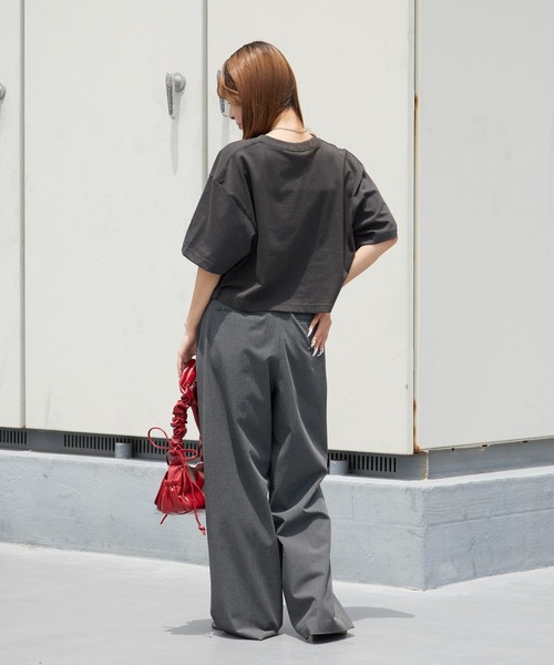 ROOPTOKYO(ループトウキョウ)の「ハイグレードコットン 5.6oz ショートTシャツ トップス 半袖 レディース ユニセックス 2026年 夏 夏服(Tシャツ/カットソー・レディース・ホワイト/ブラック/チャコール/ライトピンク・M/L)」の17枚目の写真