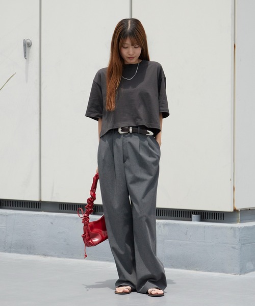 ROOPTOKYO(ループトウキョウ)の「ハイグレードコットン 5.6oz ショートTシャツ トップス 半袖 レディース ユニセックス 2026年 夏 夏服(Tシャツ/カットソー・レディース・ホワイト/ブラック/チャコール/ライトピンク・M/L)」の20枚目の写真