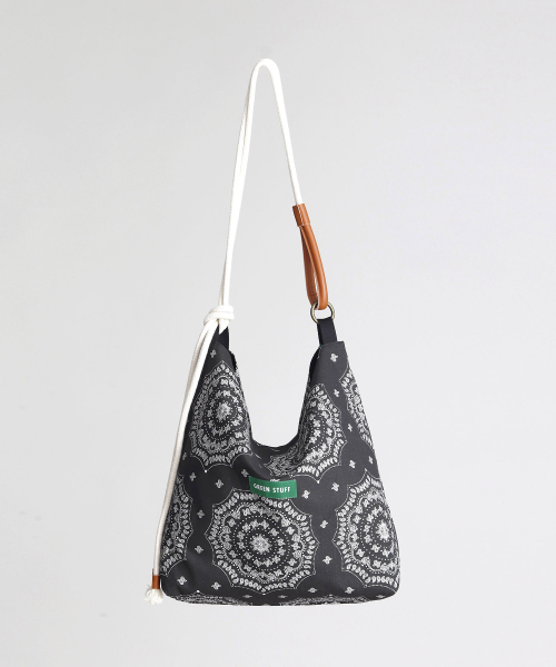 GREEN STUFF(グリーンスタッフ)の「rope bag 57 - paisley black(エコバッグ/サブバッグ・メンズ・その他・FREE)」の1枚目の写真