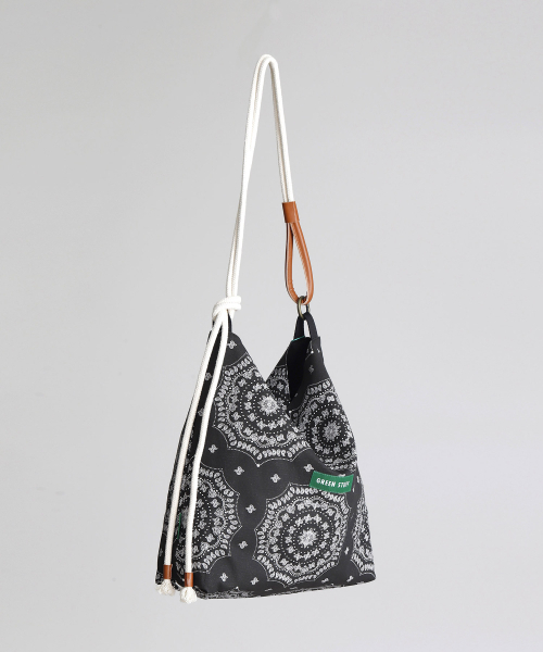 GREEN STUFF(グリーンスタッフ)の「rope bag 57 - paisley black(エコバッグ/サブバッグ・メンズ・その他・FREE)」の3枚目の写真