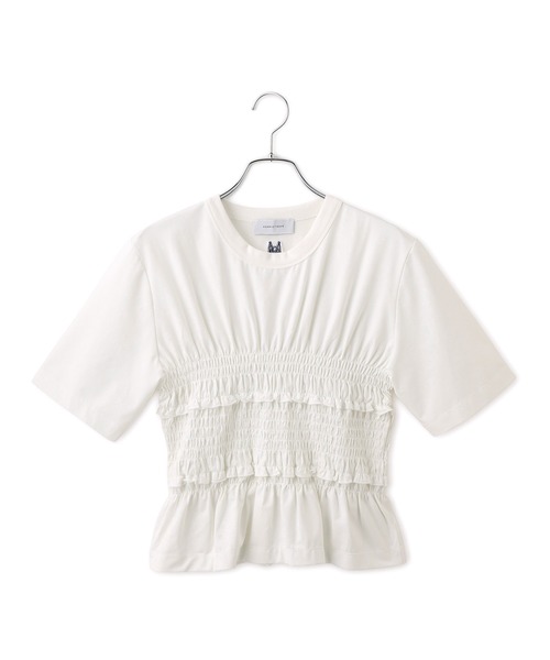 ADAM ET ROPE'(アダムエロペ)の「ロゴシャーリングTEE/接触冷感/UVカット/防シワ/遮熱(Tシャツ/カットソー・レディース・ブラック/ホワイト/ブラウン・FREE)」の10枚目の写真