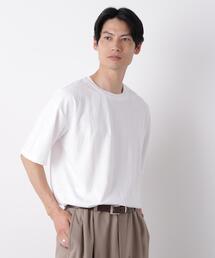 リンクスジャガードリーフ柄Tシャツ