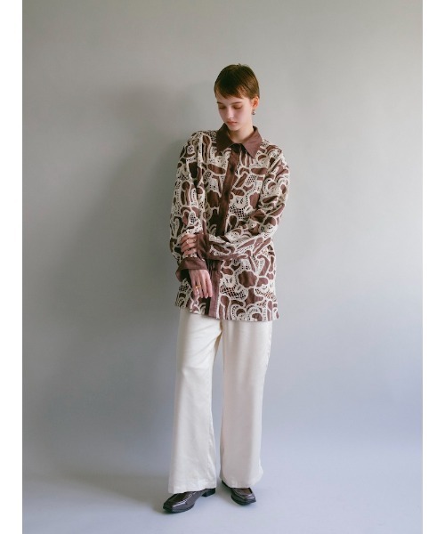 sahara(サハラ)の「【26AW PRE ORDER】Embroidery Suede Shirt Jacket(その他アウター・レディース・ブラウン/ブラック・FREE)」の13枚目の写真