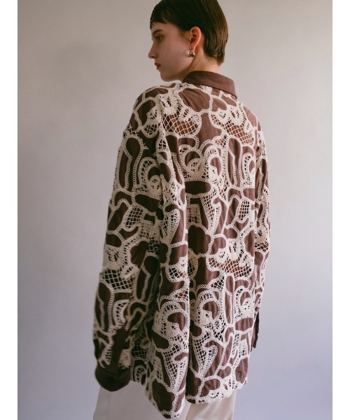 sahara(サハラ)の「【26AW PRE ORDER】Embroidery Suede Shirt Jacket(その他アウター・レディース・ブラウン/ブラック・FREE)」の9枚目の写真