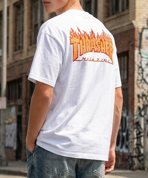 THRASHER(スラッシャー)の「【THRASHER / スラッシャー】ワンポイント刺繍 3Dロゴプリント クルーネックTシャツ(Tシャツ/カットソー・メンズ・ブラック系1/ホワイト系2/ホワイト系1/ブラック系2・X-LARGE/LARGE/MEDIUM)」の1枚目の写真