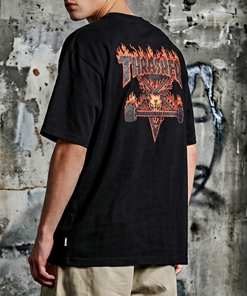 THRASHER(スラッシャー)の「【THRASHER / スラッシャー】ワンポイント刺繍 3Dロゴプリント クルーネックTシャツ(Tシャツ/カットソー・メンズ・ブラック系1/ホワイト系2/ホワイト系1/ブラック系2・X-LARGE/LARGE/MEDIUM)」の4枚目の写真